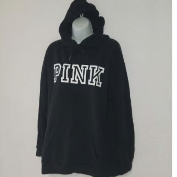 PINK by Victoria's secret Hooded sweatshirt, Black in size Medium - Picture 1 of 12